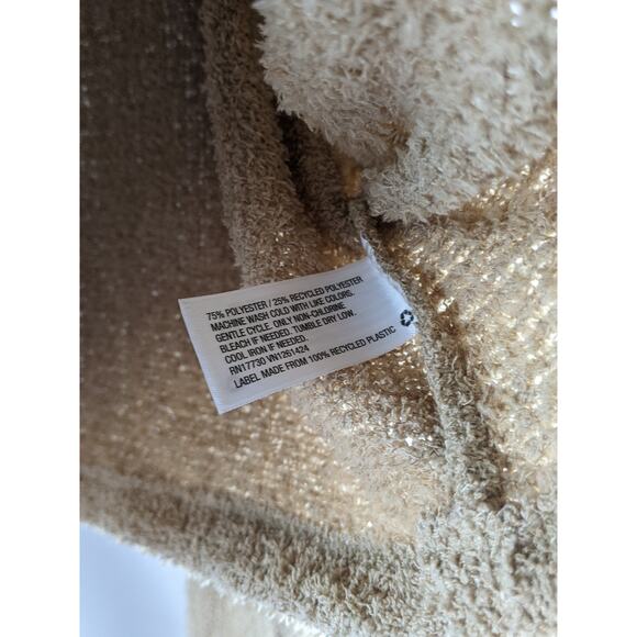 Cropped Cozy Cardigan Wild Fable Taupe L Brown Lightweight Fuzzy VNeck Button Up - Picture 11 of 11